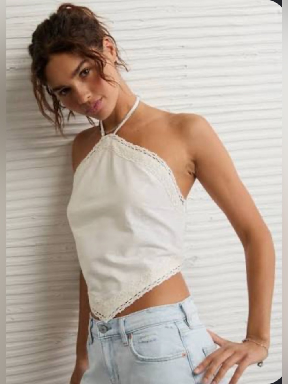 American Eagle Linen Halter Top - Size M